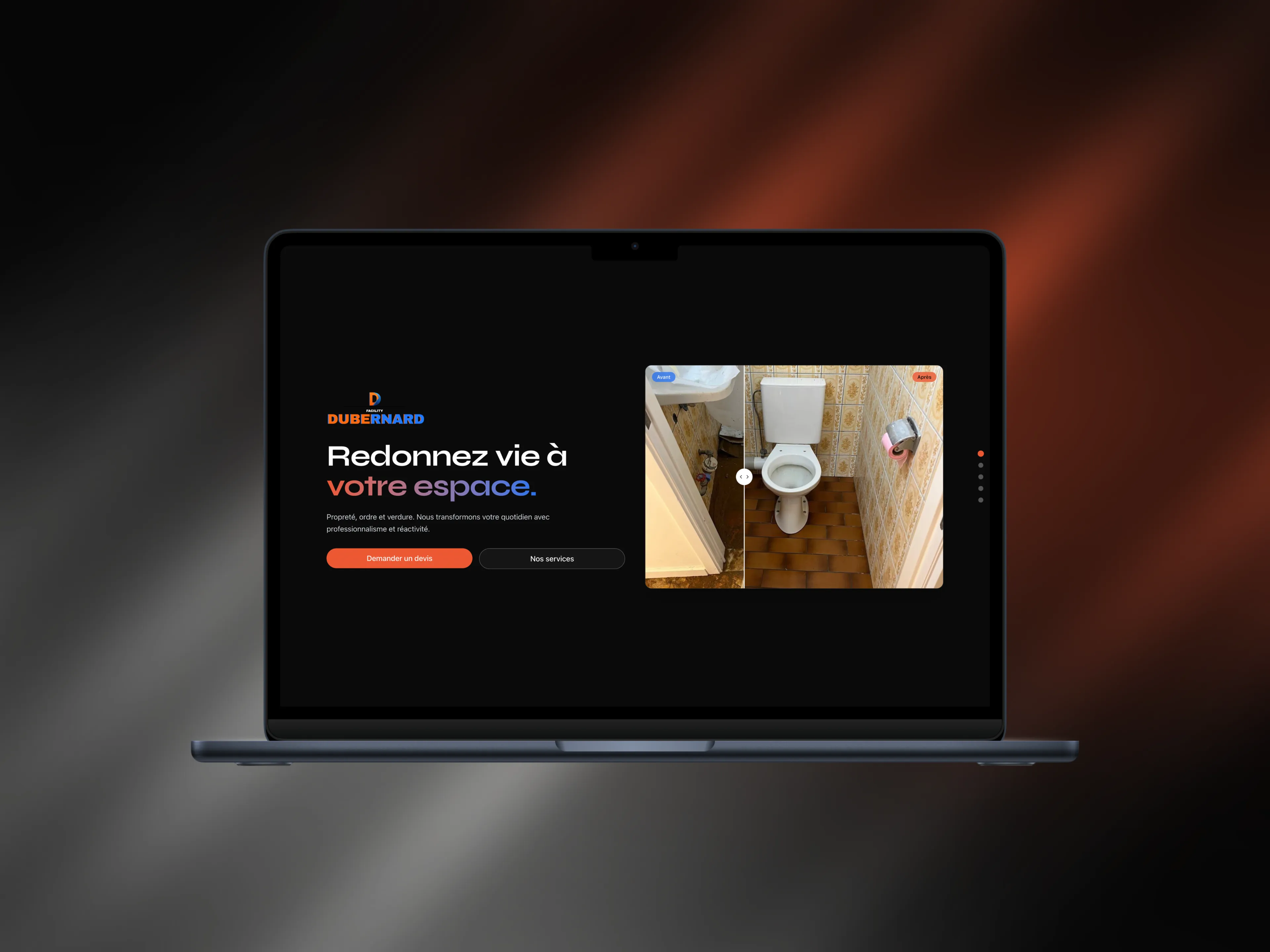 Page de vitrine simple